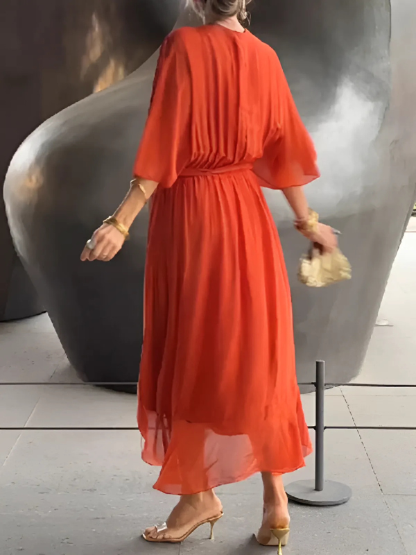 Magda | Sukienka Midi Kopertowa Elegancka