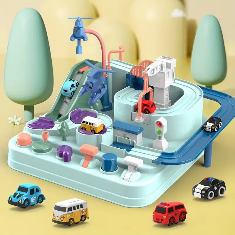 Magnetyczny Tor Samochodowy Montessori Z Autkami I Tablicą