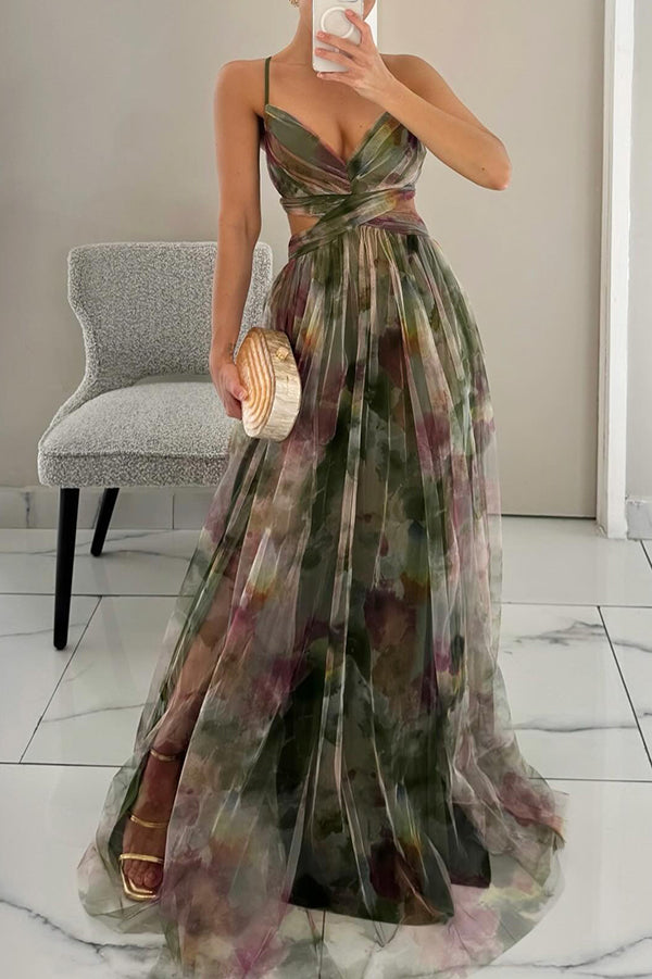 Natalia | Sukienka Damska Maxi Letnia Na Ramiączkach