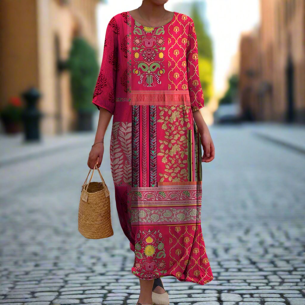Sukienka Letnia Maxi Boho Elegancka