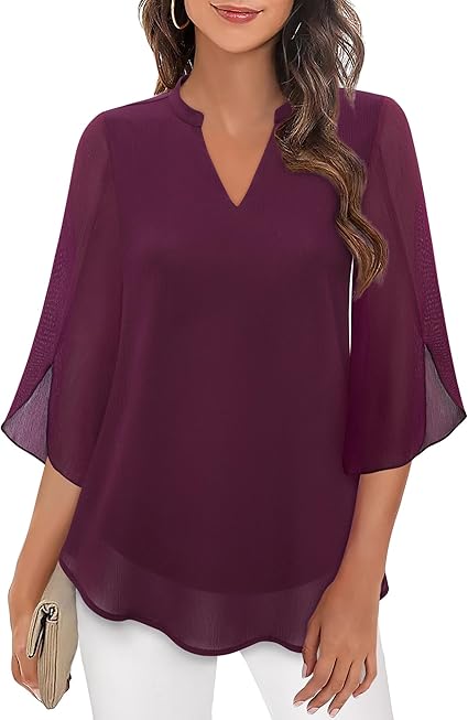 Élodie | Elegancka Bluzka Casual Z Dekoltem V