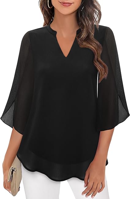 Élodie | Elegancka Bluzka Casual Z Dekoltem V