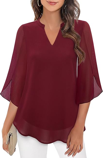 Élodie | Elegancka Bluzka Casual Z Dekoltem V