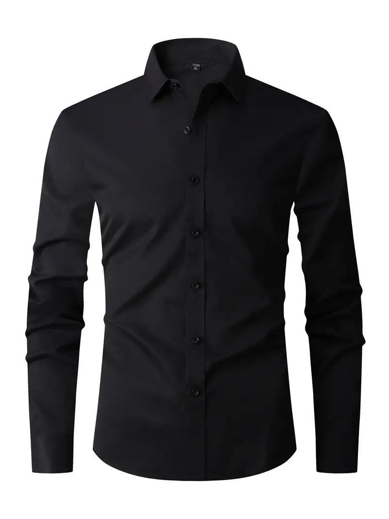 Adrian | Elegancka Koszula Męska Slim Fit Z Guzikami