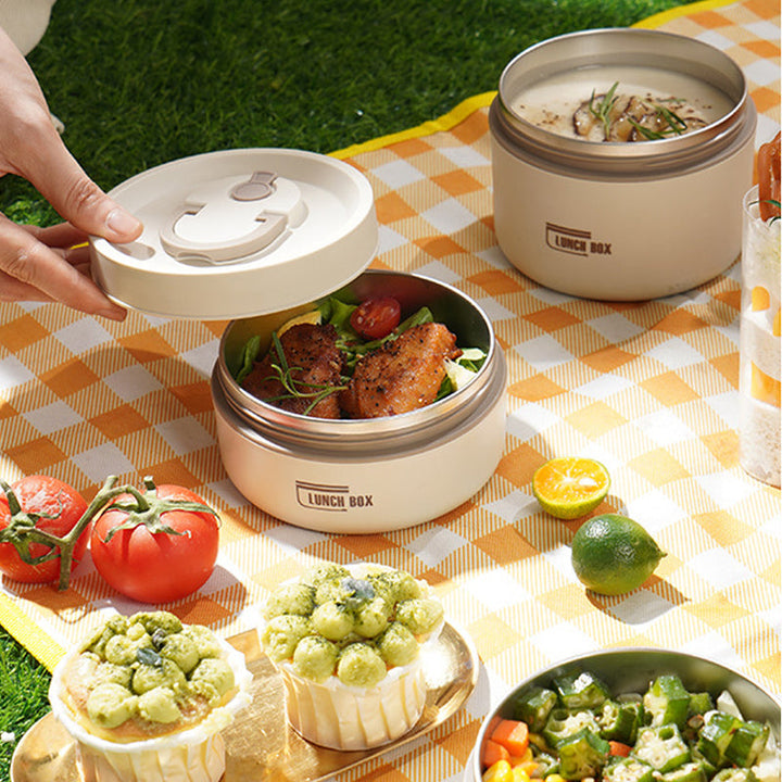 Lunchbox Termiczny Wielopoziomowy Ze Stali Nierdzewnej Z Torbą