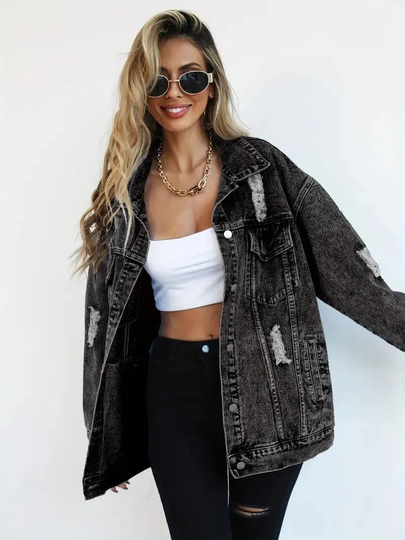 Klaudia | Kurtka Damska Jeansowa Oversized
