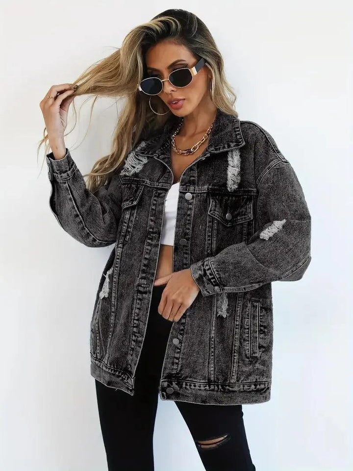 Klaudia | Kurtka Damska Jeansowa Oversized