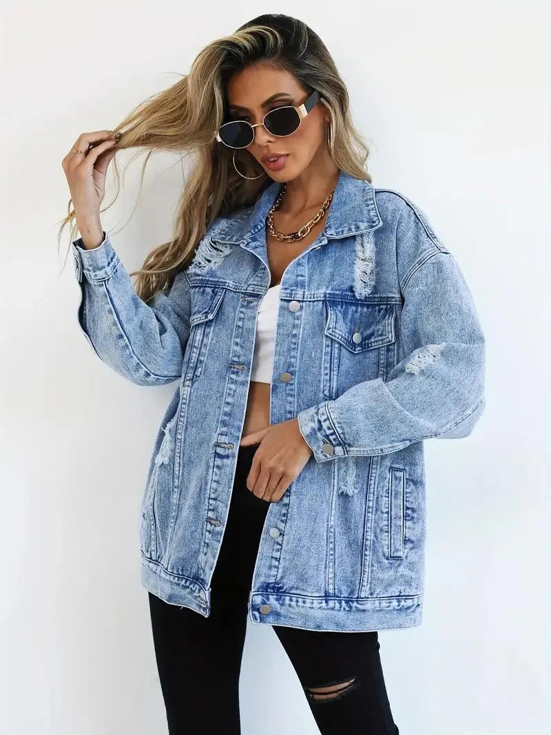 Klaudia | Kurtka Damska Jeansowa Oversized
