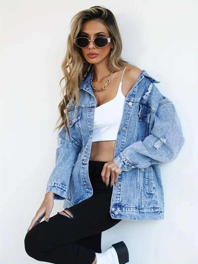 Klaudia | Kurtka Damska Jeansowa Oversized
