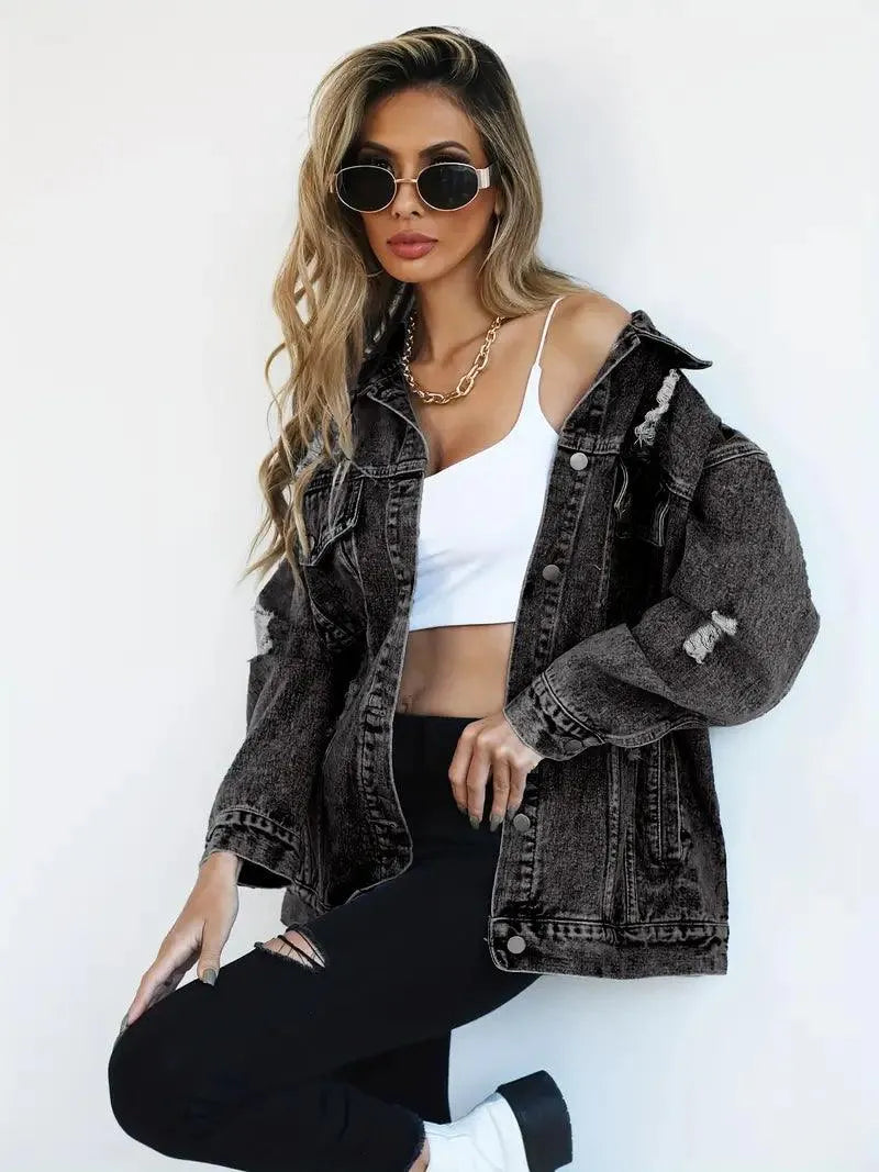 Klaudia | Kurtka Damska Jeansowa Oversized