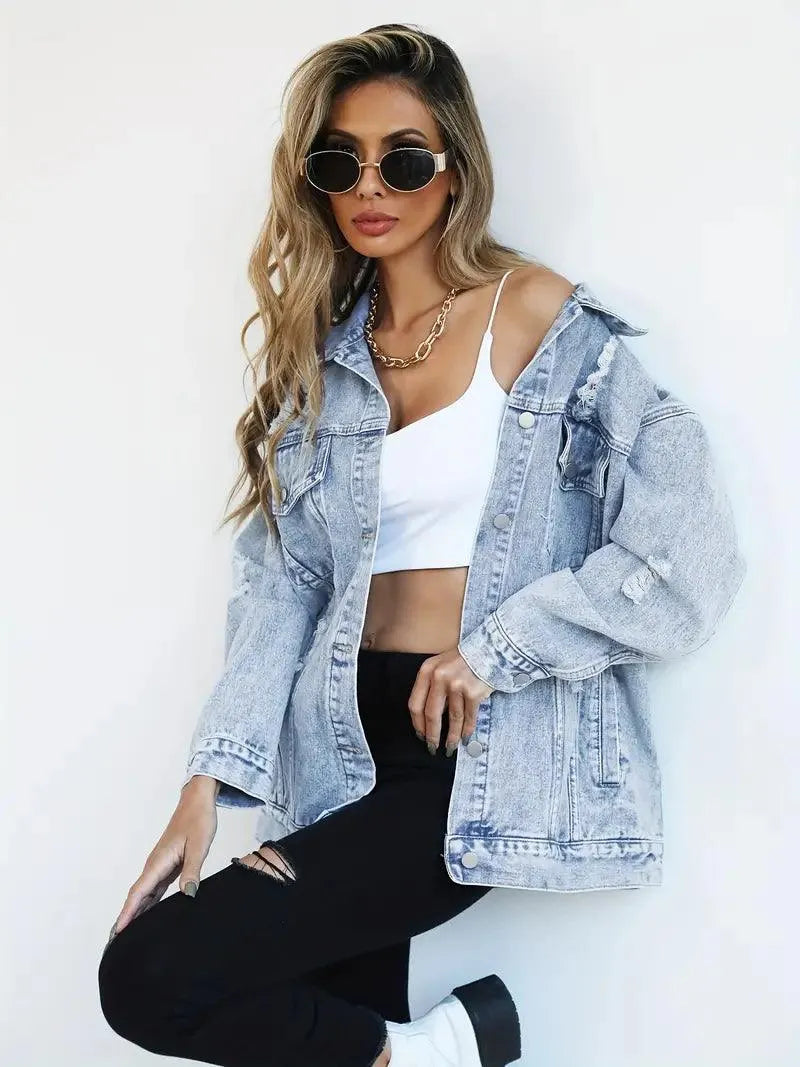 Klaudia | Kurtka Damska Jeansowa Oversized