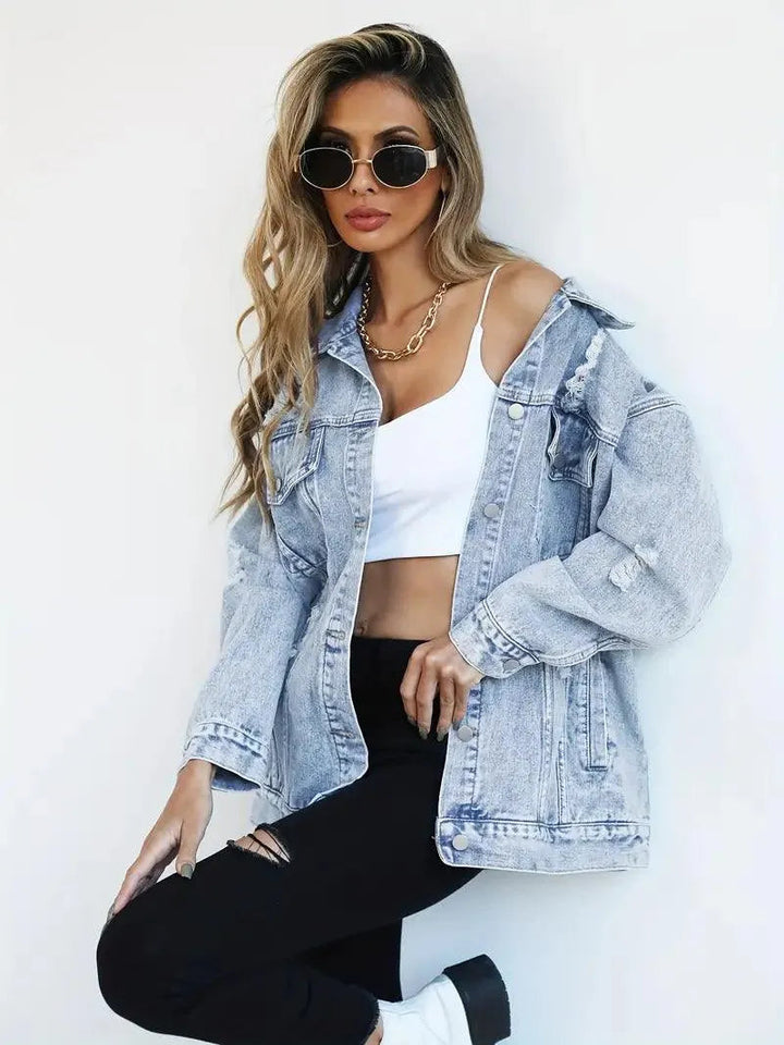 Klaudia | Kurtka Damska Jeansowa Oversized