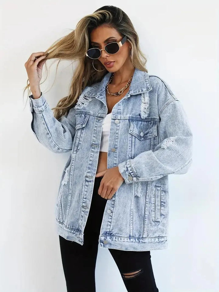 Klaudia | Kurtka Damska Jeansowa Oversized