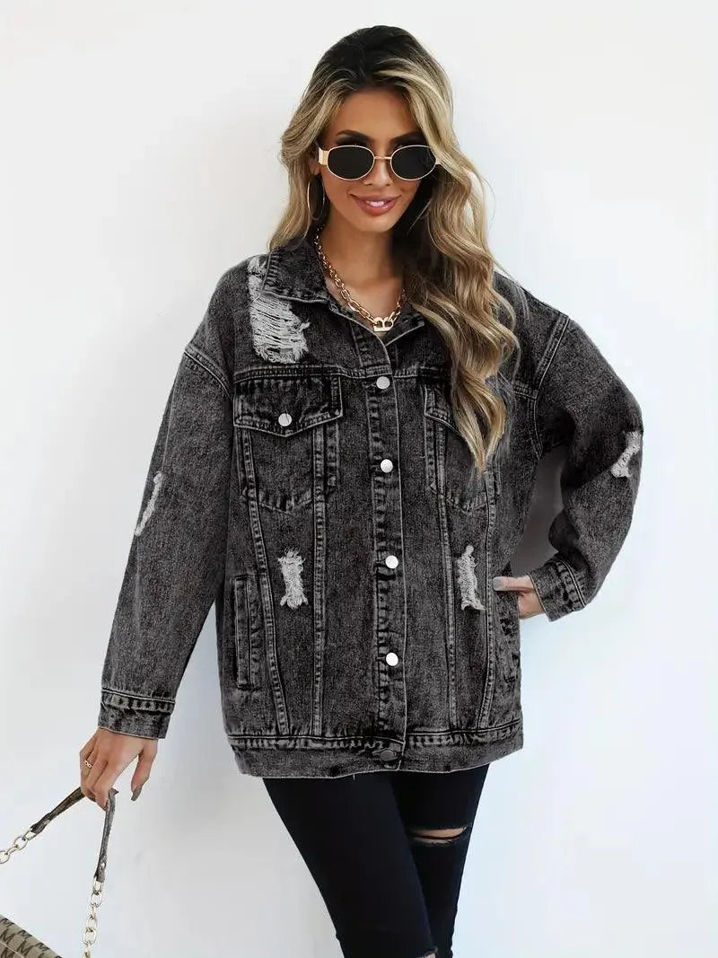 Klaudia | Kurtka Damska Jeansowa Oversized