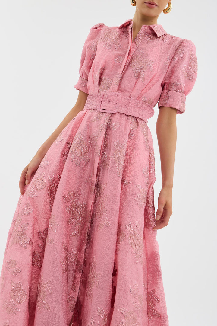 Zofia | Sukienka Damska Elegancka Z Bufiastymi Rękawami