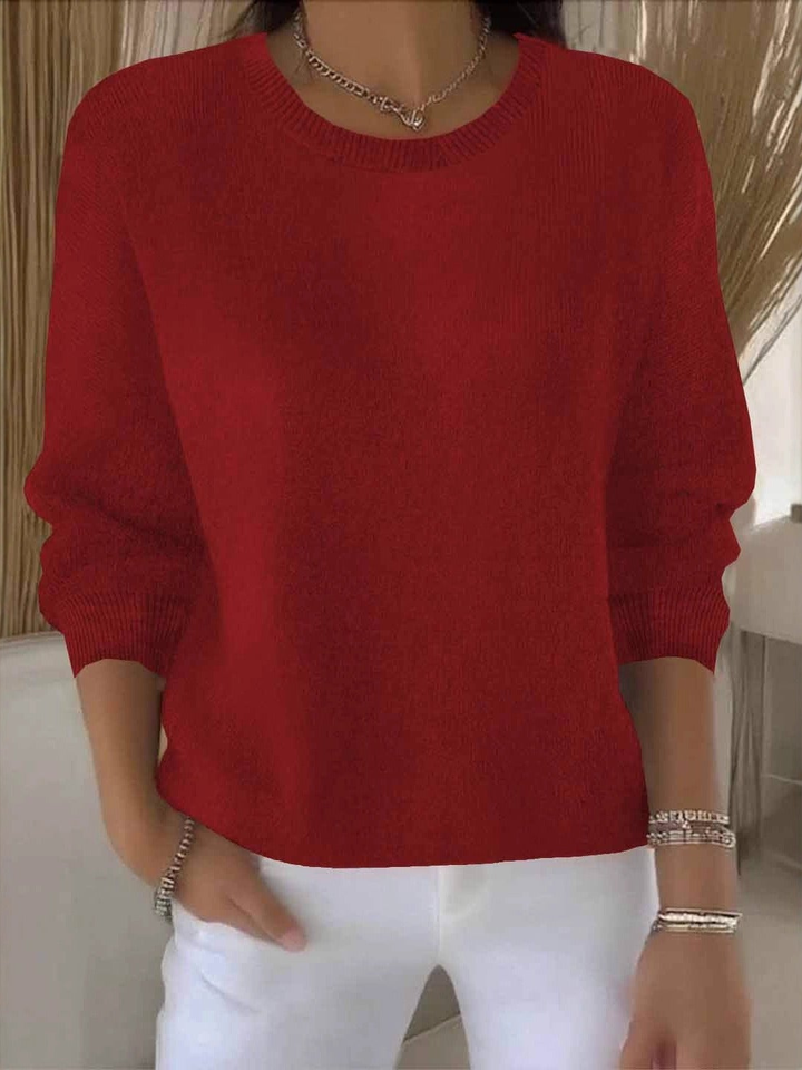 Sweter Damski Wiosenny o Luźnym Kroju do Codziennych Stylizacji Dla Kobiet