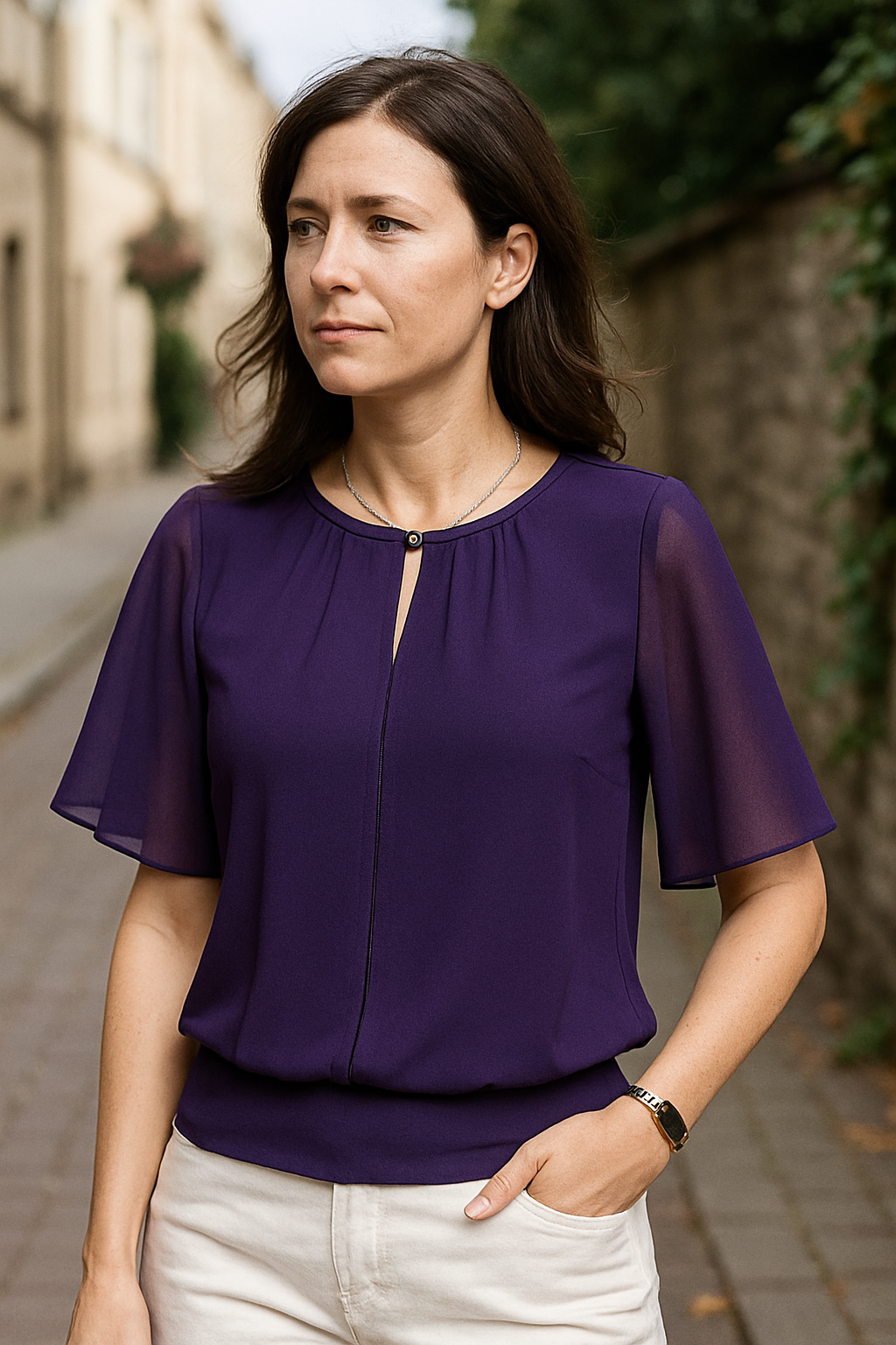 Aleksandra | Damska Letnia Luźna Bluzka Koszula | Casualowa