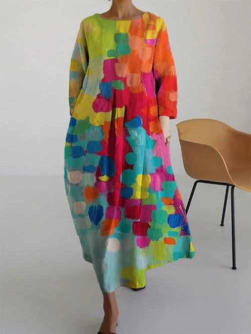 Sukienka W Kwiaty Letnia Maxi