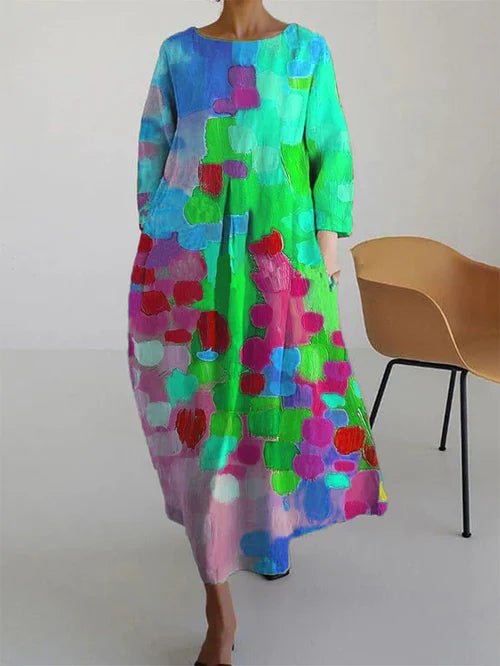 Sukienka W Kwiaty Letnia Maxi