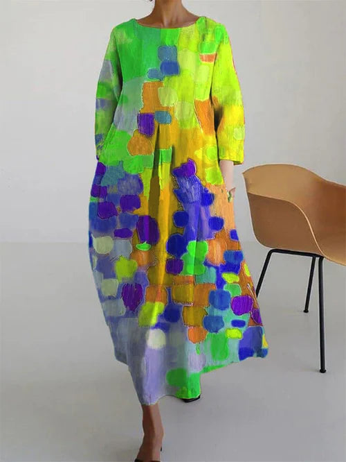 Sukienka W Kwiaty Letnia Maxi