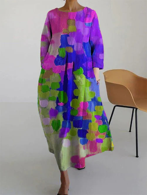Sukienka W Kwiaty Letnia Maxi