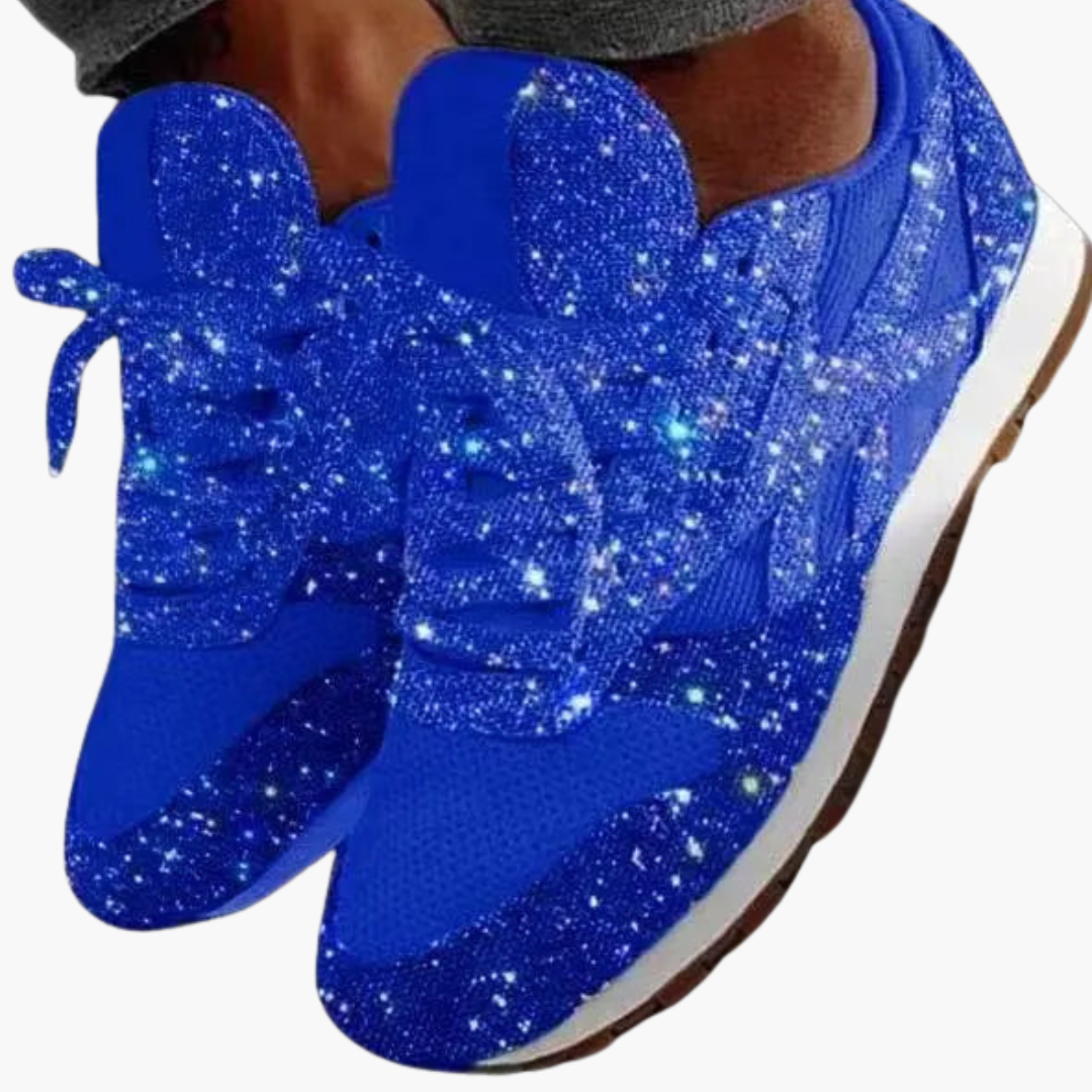 Sneakersy Damskie Z Połyskiem Casual