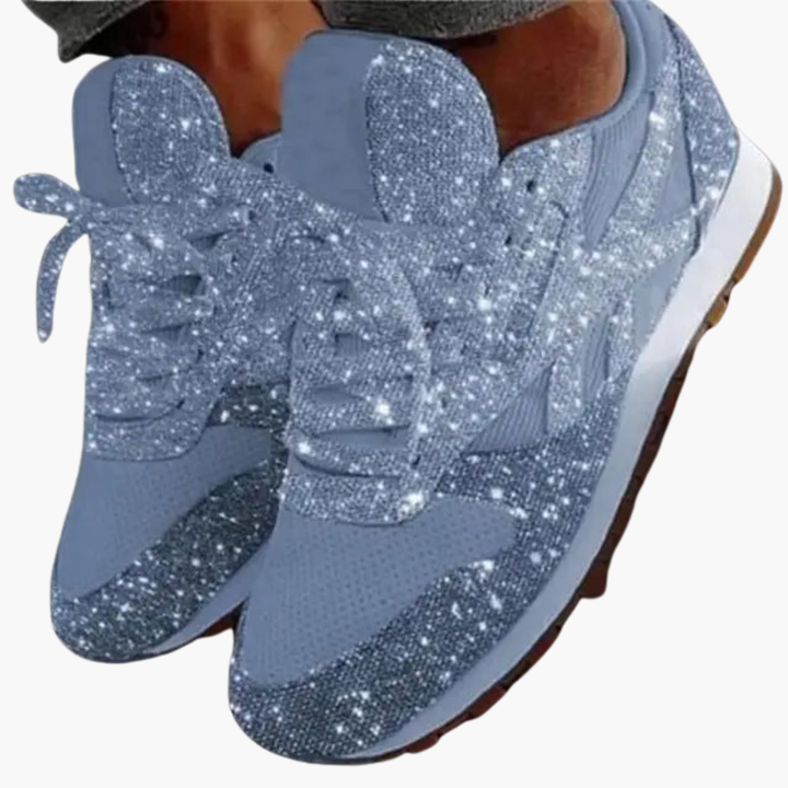 Sneakersy Damskie Z Połyskiem Casual