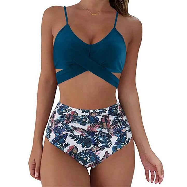 Bikini Damskie Z Wysokim Stanem Kolorowe