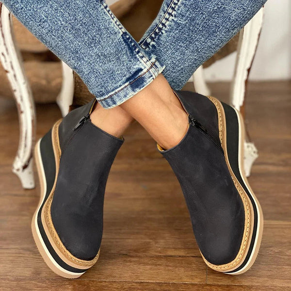 Botki Damskie Ankle Platformie | Zamek