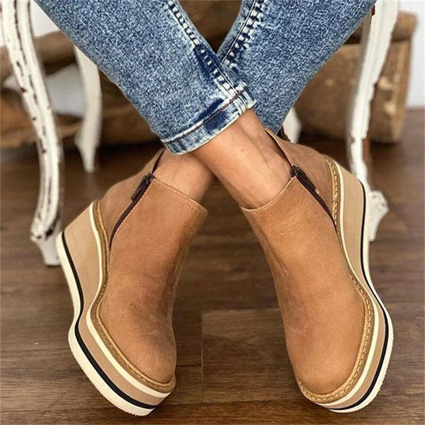 Botki Damskie Ankle Platformie | Zamek