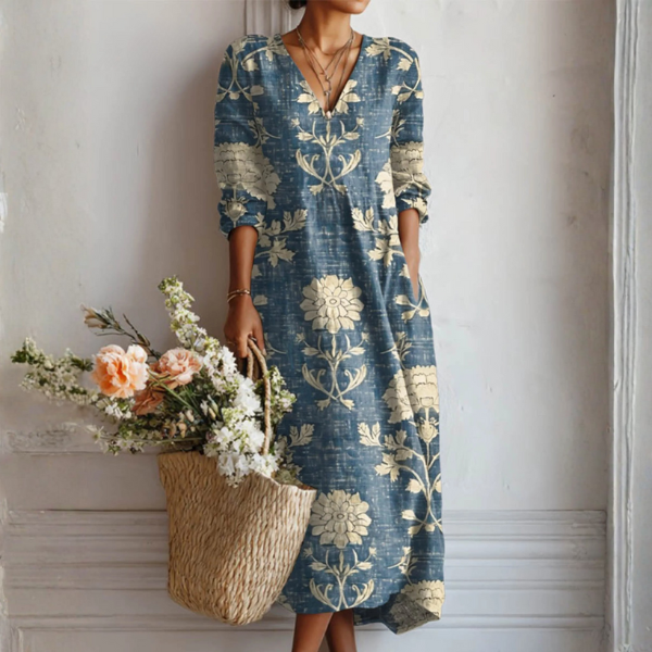 Mary | Sukienka Damska Midi Print Luźna