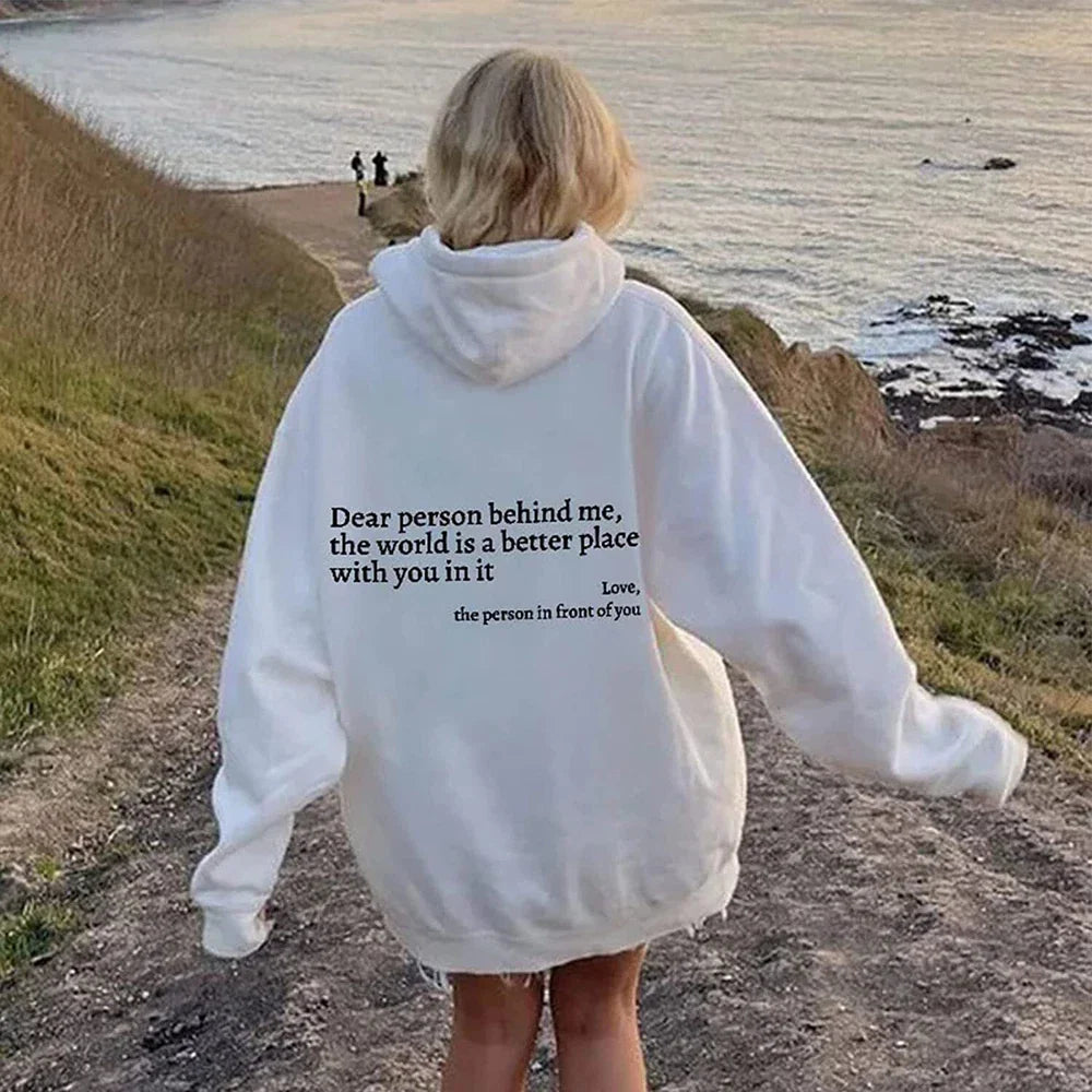 Damska Bluza Oversized z Nadrukiem | Swobodny
