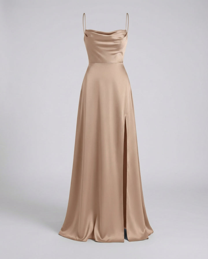 Isabelle | Elegancka Sukienka Maxi Z Rozcięciem