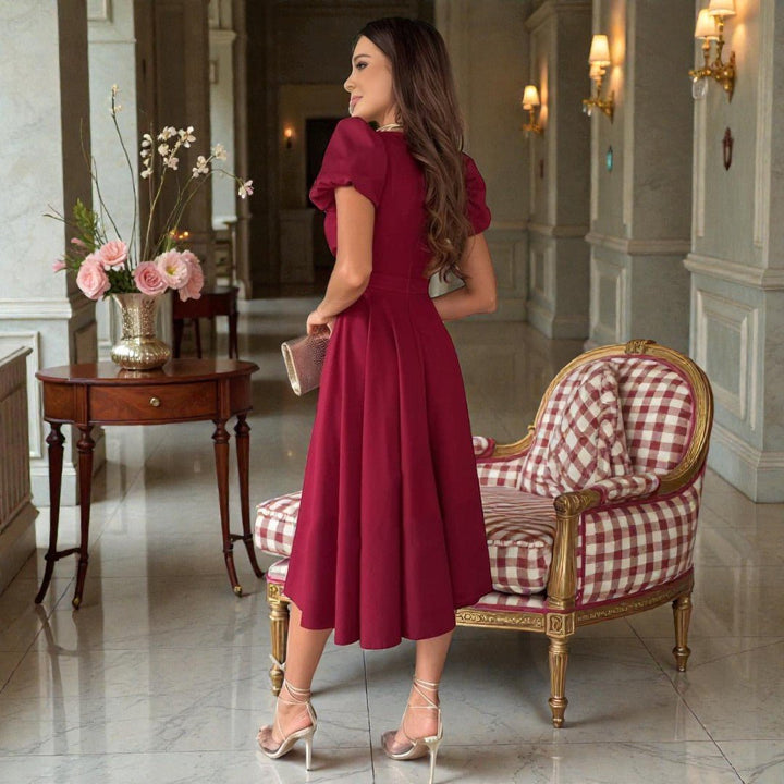 Grażyna | Sukienka Midi Na Wesele Elegancka