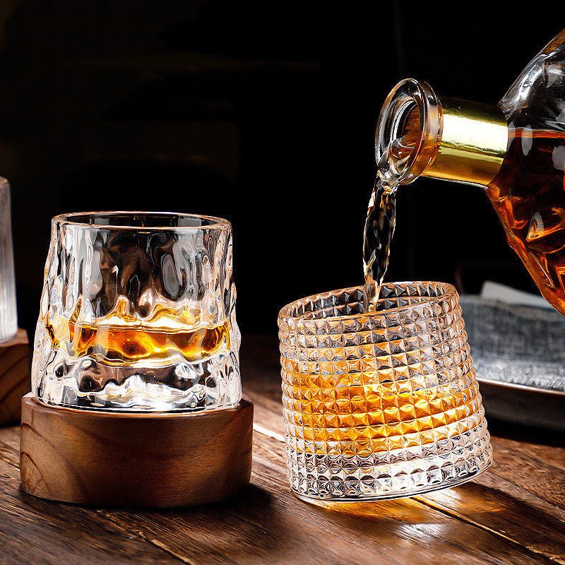 Kryształowe Szklanki Do Whisky 300 ml Z Zaokrągloną Podstawą
