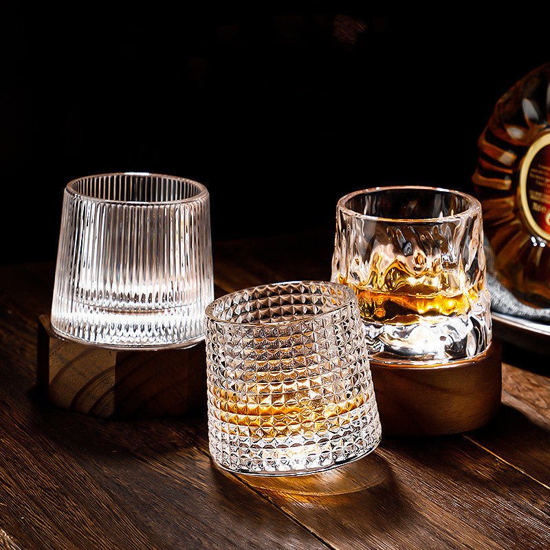 Kryształowe Szklanki Do Whisky 300 ml Z Zaokrągloną Podstawą