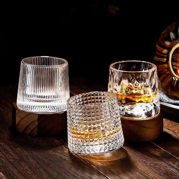 Kryształowe Szklanki Do Whisky 300 ml Z Zaokrągloną Podstawą