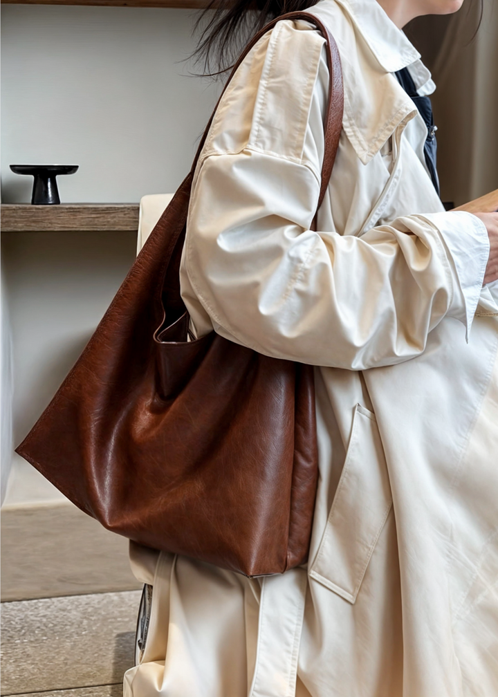 Aleksandra | Torebka Damska Shopper Duża Na Ramię Z Zamkiem