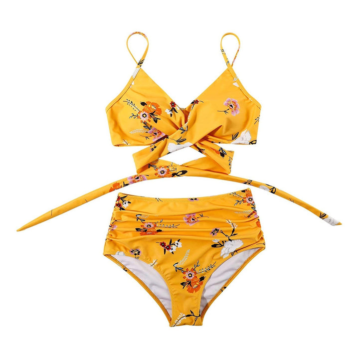 Bikini Damskie Z Wysokim Stanem Kolorowe