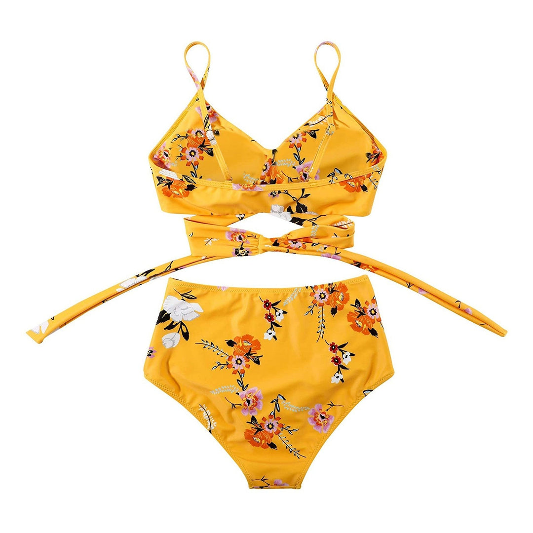 Bikini Damskie Z Wysokim Stanem Kolorowe