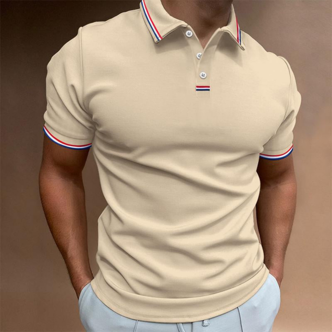Oskar | Polo Męskie W Paski Casual
