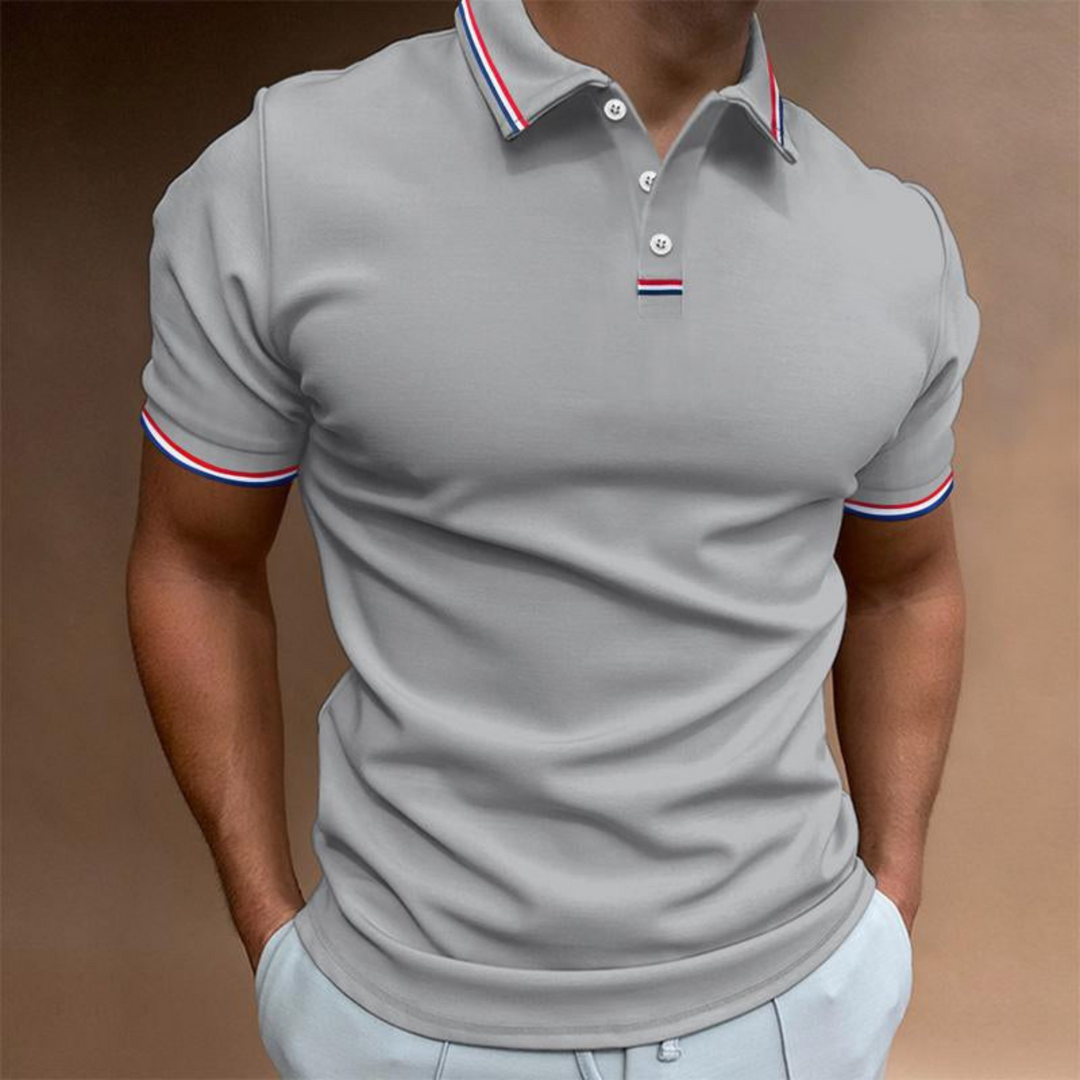 Oskar | Polo Męskie W Paski Casual