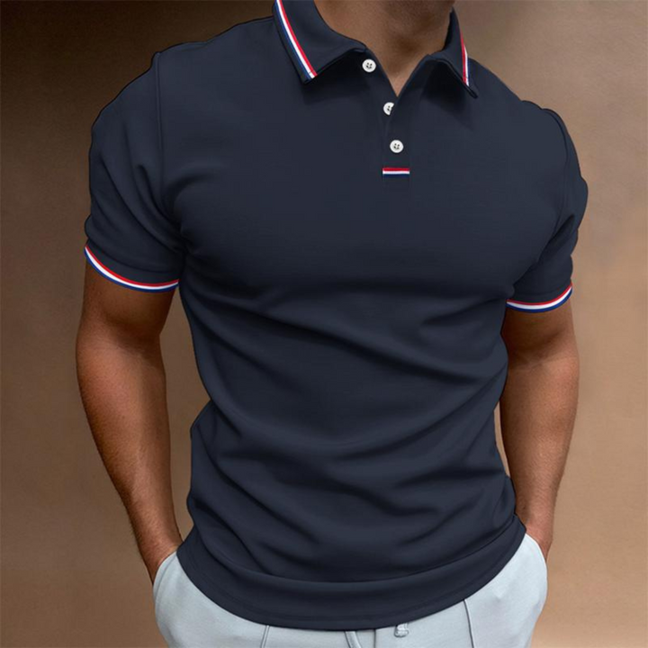 Oskar | Polo Męskie W Paski Casual