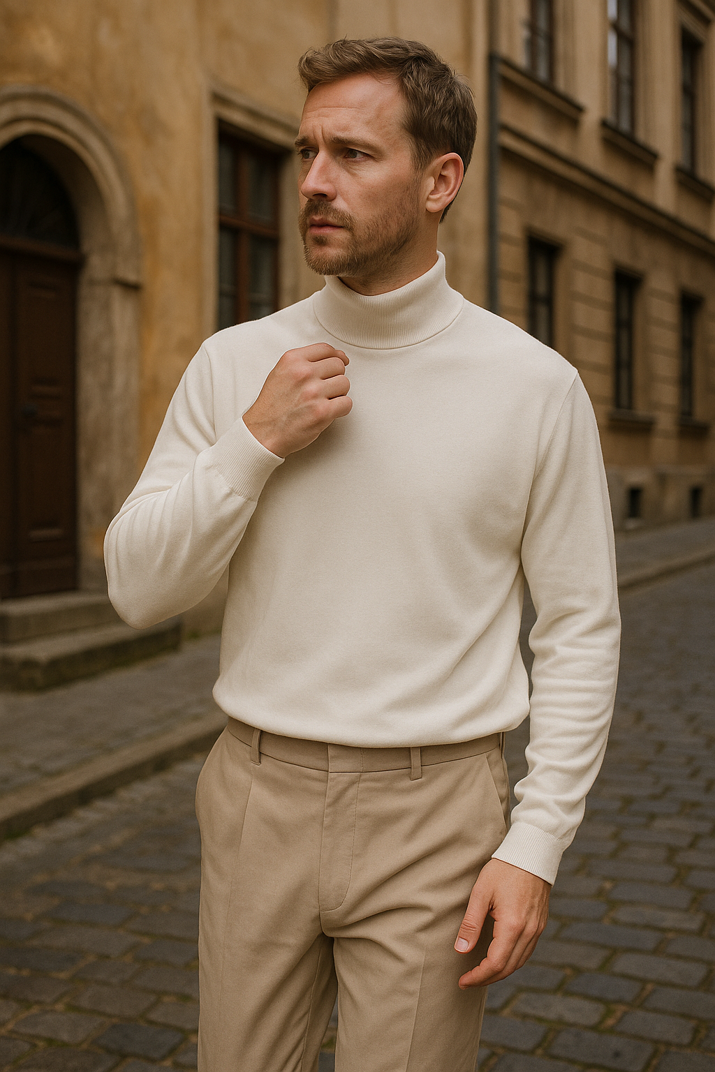 Jakub | Męski Casual Luźny Sweter | Golf