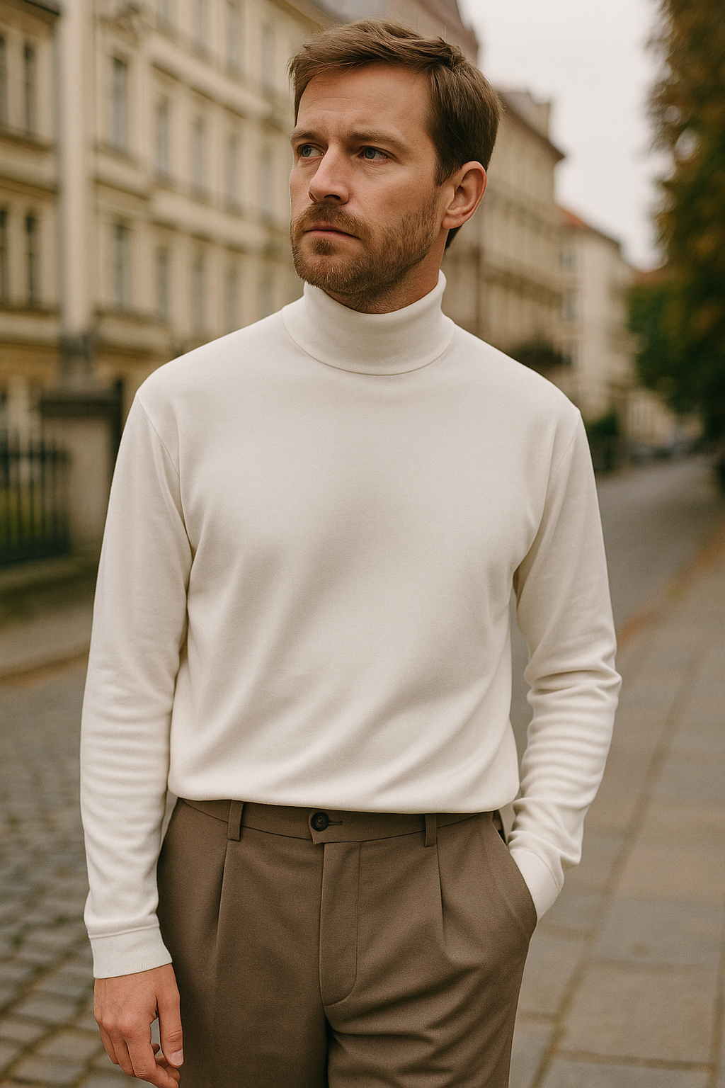 Jakub | Męski Casual Luźny Sweter | Golf