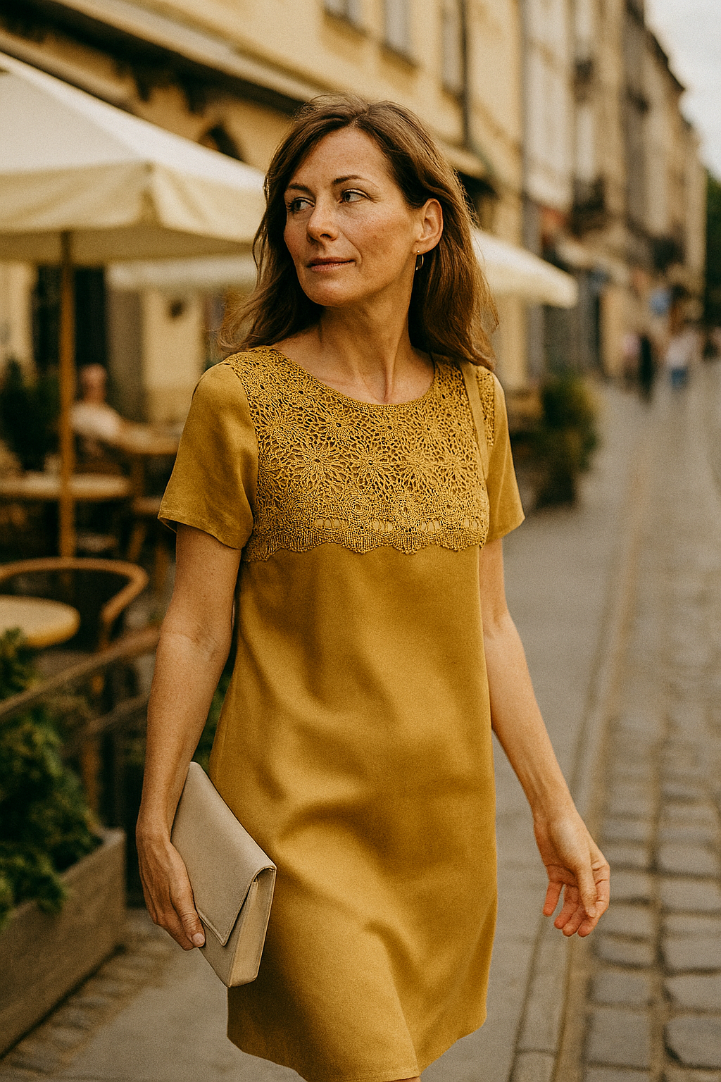 Karen | Damska Elegancka Letnia Sukienka Do Kolan | Biurowa