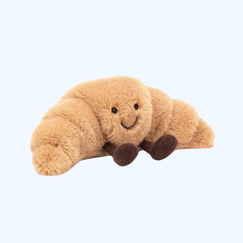 Poduszka Pluszowa Croissant 33 cm Z Uśmiechniętą Buźką