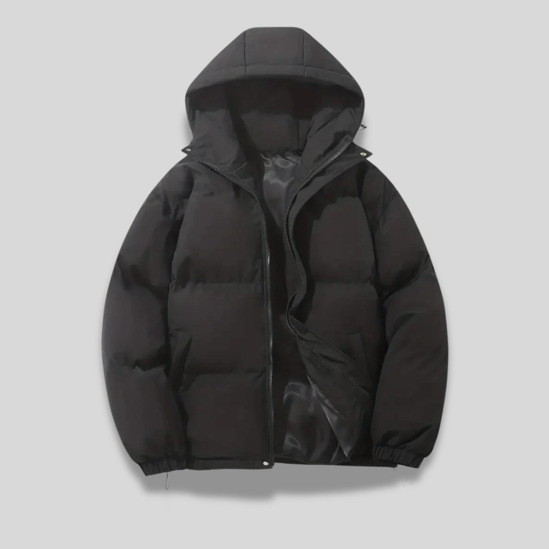Kurtka Zimowa Damska Puffer z Kapturem | Pikowana