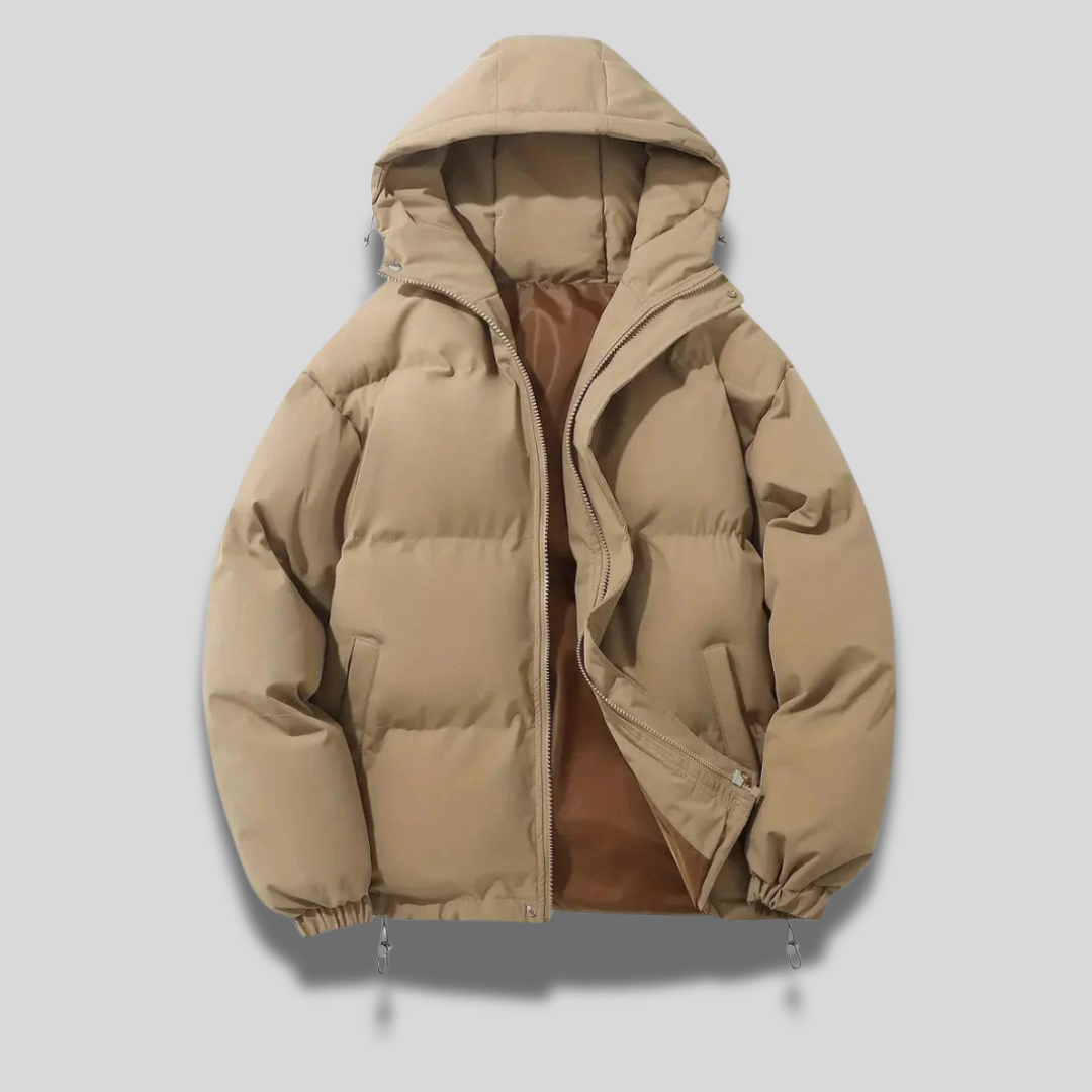 Kurtka Zimowa Damska Puffer z Kapturem | Pikowana