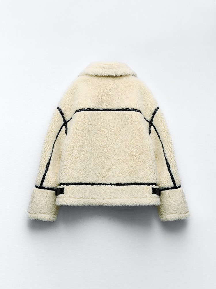 Kurtka Zimowa Damska Teddy z Zamkiem | Oversize